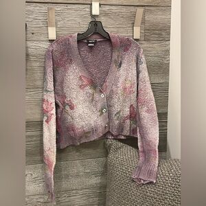 Avant Toi Purple Floral Cardigan